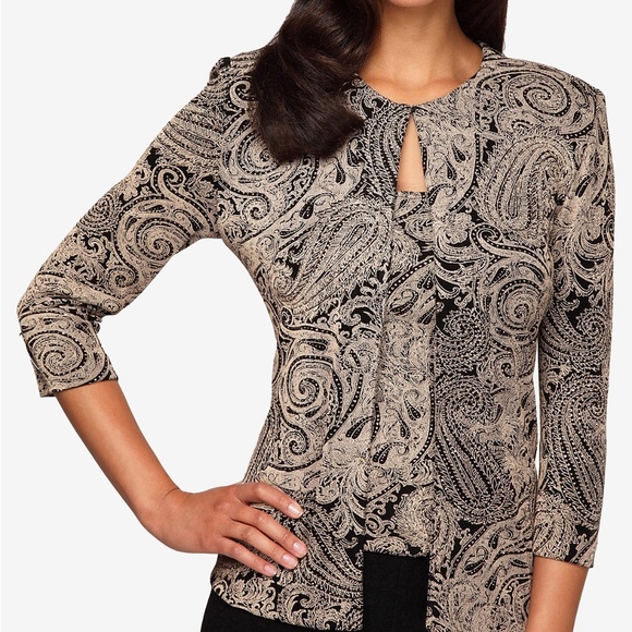 alex evenings twin sets plus size